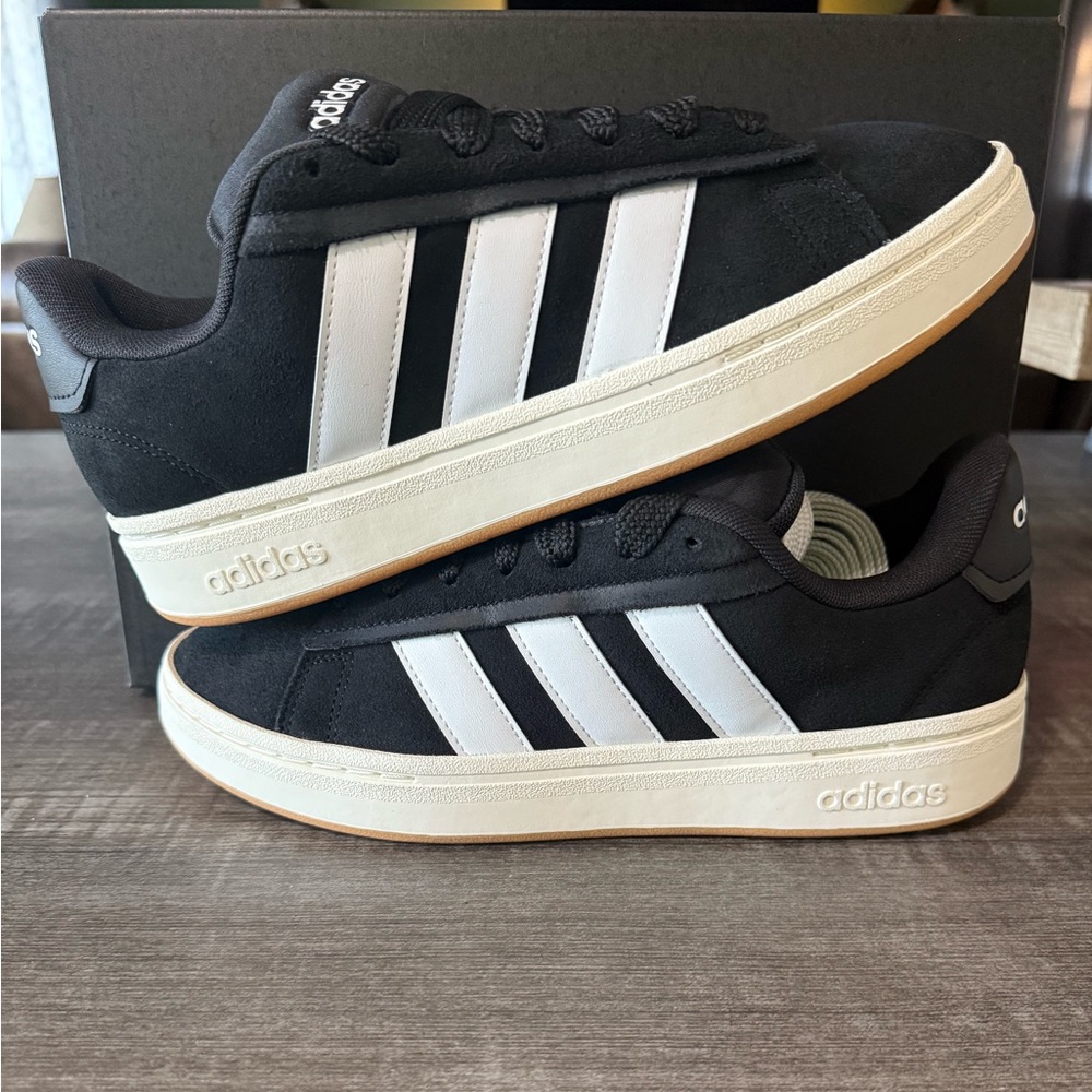 Adidas Grand Court Alpha 00s Black and White Sneakers